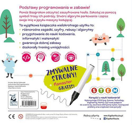BAZGRAKI KODUJĄ (3-6 LAT) KSIĄŻKA + MAZAK KAPITAN NAUKA 2022