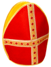 Czapka świętego Mikołaja biskupa Mitra czerwona