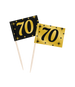 Toppery dekoracyjne, pikery na imprezę 70-ste urodziny 50 szt.