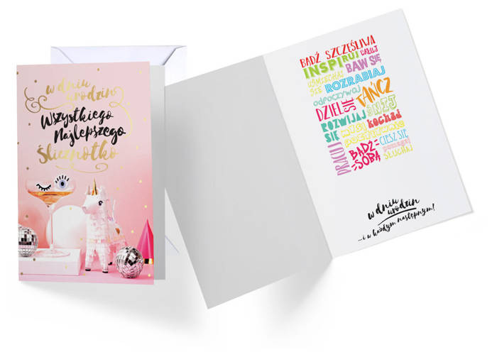 Kartka okolicznościowa urodzinowa dla kobiety