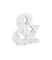 Świecący Znak LED "&" Light Letter, drewniany biały 17x12 cm