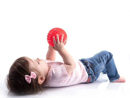 Piłka sensoryczna 4 faktury zielona TULLO