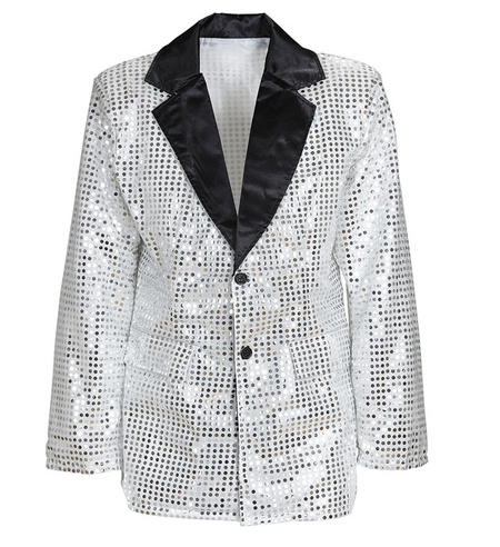 Marynarka męska srebrna cekiny imprezowa