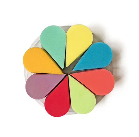 Gąbki do malowania twarzy i ciała KOLOROWE łezki 8 szt.