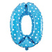 BALON foliowy CYFRA mała 40 cm NIEBIESKIE GWIAZDKI