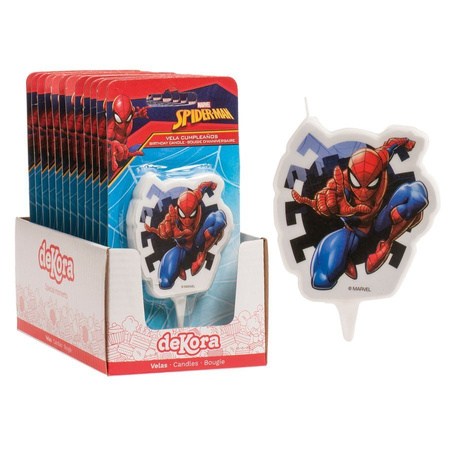 Świeczka urodzinowa na tort Spiderman Marvel 7 cm