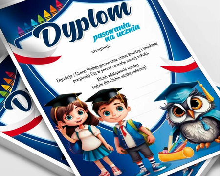 Dyplom pasowania na ucznia do uzupełnienia 1 szt.