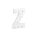 Świecąca Litera LED "Z" Light Letter, drewniana biała 17x12 cm