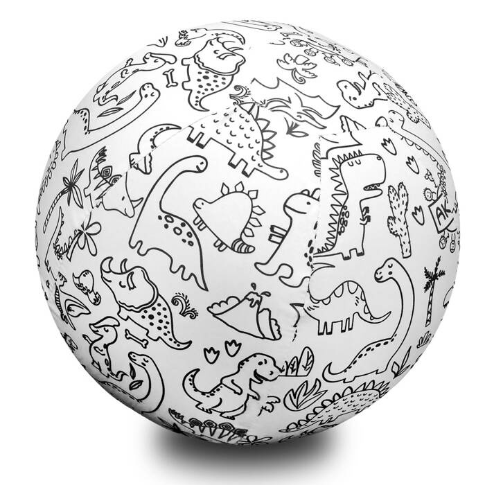 Piłka Balonowa do kolorowania DINO 30 cm