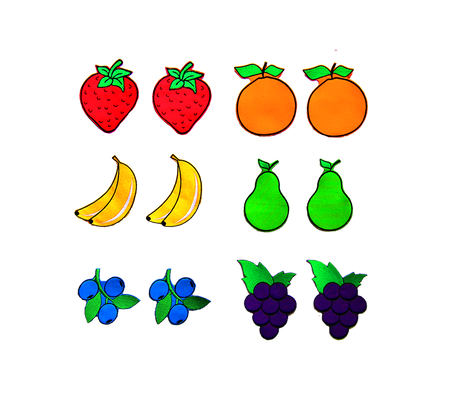 Chusta Edukacyjna AKSON 3m Zestaw duże koła + 12 owoców