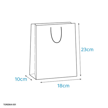 Torebka prezentowa Owoce 23x18x10 cm wzory do wyboru