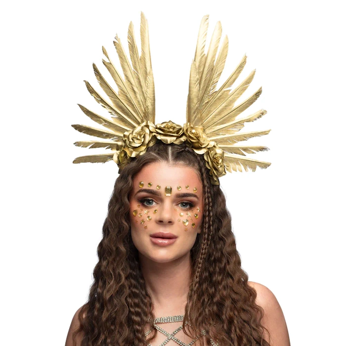 Opaska korona Tiara Stella z piórami