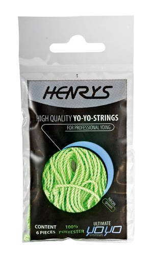 Sznurek do Yoyo 6 szt kolor ZIELONY fluo