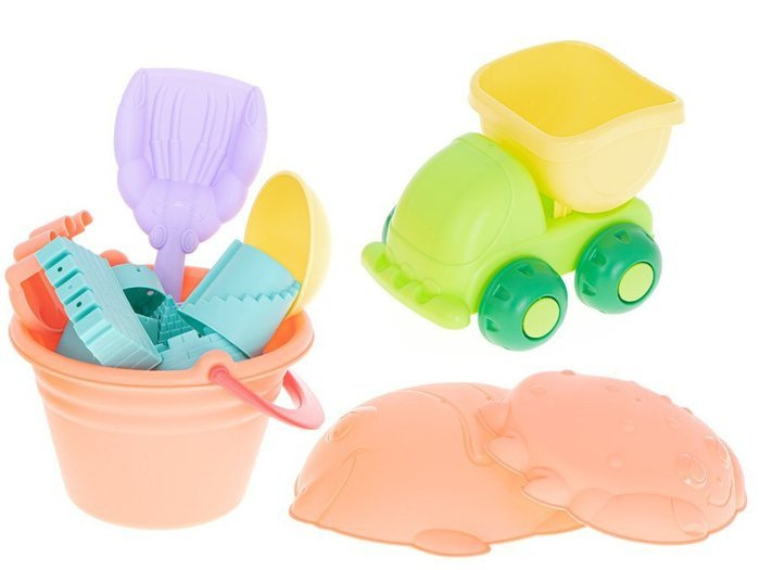 Akcesoria do piasku wiaderko foremki 14 elem.