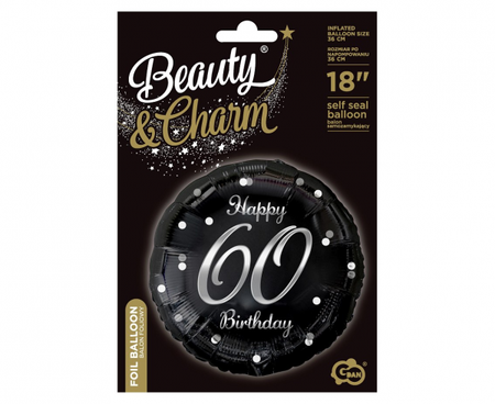Balon foliowy Happy Birthday 60 urodziny 18"