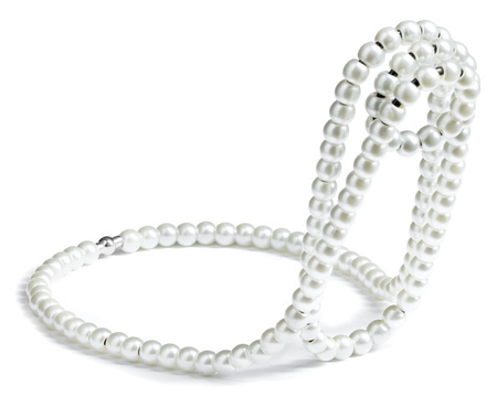 Stojak na wino SZNUR PEREŁ - BIAŁY