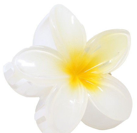 Spinka do włosów klips KWIAT biało żółty 1 szt.