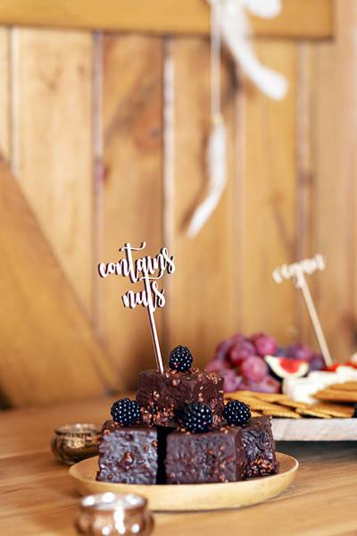 Drewniane Toppery na słodki stół 5 szt.