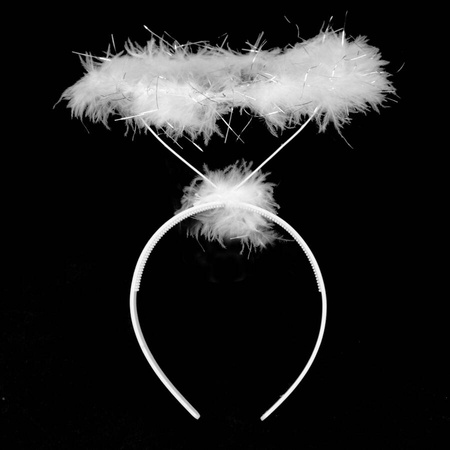 Opaska Aureola aniołka biała błyszcząca 1 szt.