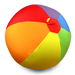 Piłka Balonowa XXL Tęczowa