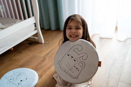 Poduszki ekoskóra ZWIERZĄTKA Rodzinki 3 cm 1 szt. AKSON