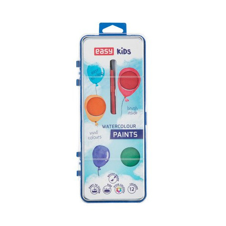 Farby akwarelowe 12 kolorów Akwarele Easy