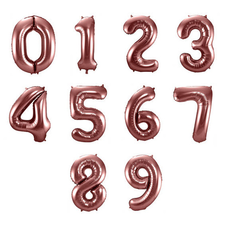 BALON foliowy CYFRA 86 cm Chocolate BRĄZOWA