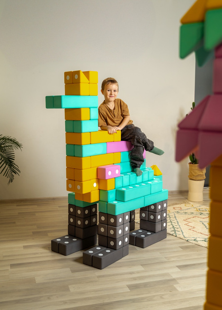 Duże klocki piankowe magnetyczne TUKI zestaw BUILDER 26 elementów