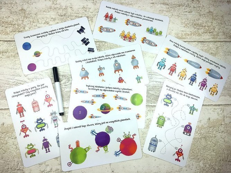 RYSUJĘ I ZGADUJĘ Z ROBOTEM ELIOTEM KSIĄŻKA KARTY KAPITAN NAUKA