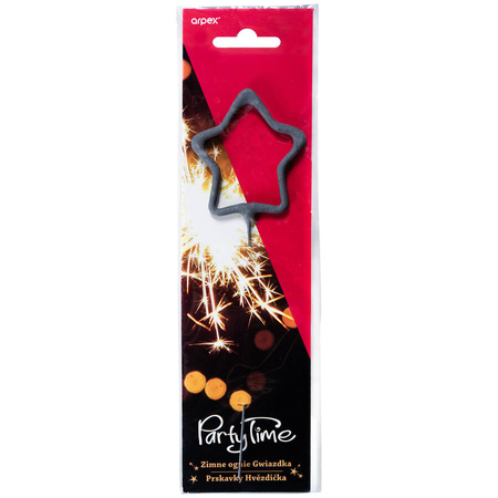 Zimne ognie kształt gwiazdka srebrna