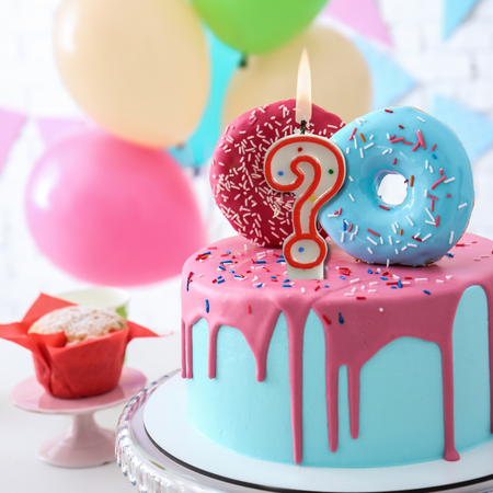 Świeczka na tort, pytajnik znak zapytania 7,5 cm