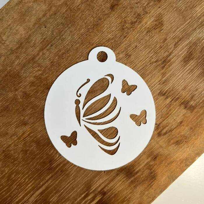 Szablon do malowania twarzy i ciała #K19 Motyl 4 Okrągły