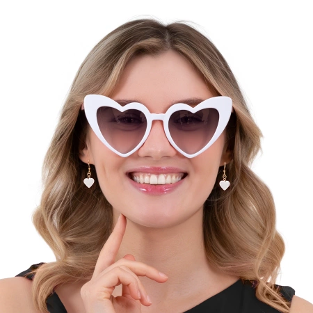 Okulary Serca Serduszka białe