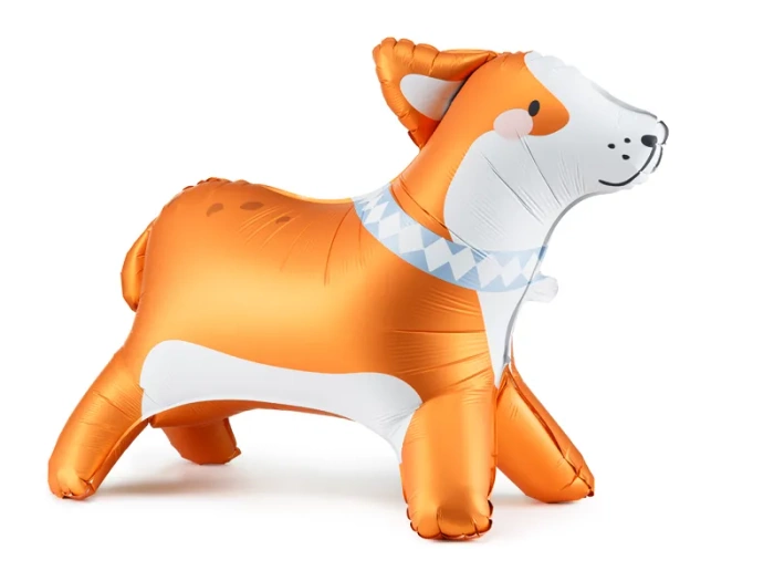  Balon foliowy stojący pies, piesek Corgi 88x70 cm + kartka