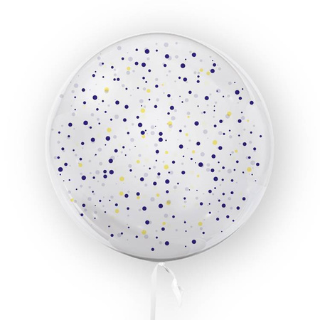 Kula transparentna balon foliowy Bubble 45 cm - kropki