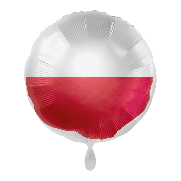 FLAGA POLSKI balon foliowy okrągły 18"