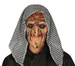 Maska lateksowa wiedźma czarownica z chustą