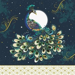 Kartka okolicznościowa ażurowa Paw uniwersalna