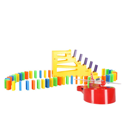 Domino klocki tor z wyrzutnią samolotów rakiet