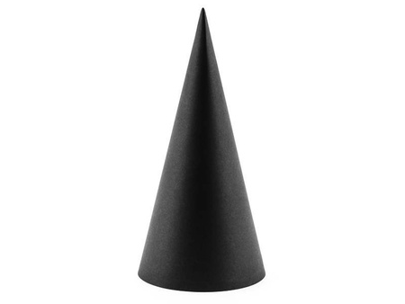 Czapeczki papierowe czarne Black&White 21,5 cm 6 szt.