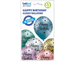 Balony lateksowe Happy Birthday kropki chrome 6 szt. mix