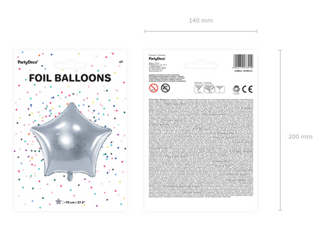 Gwiazdka duża - balon foliowy 70 cm różne kolory