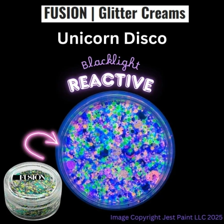 Brokat w kremie kosmetyczny do twarzy i ciała Fusion - Unicorn Disco UV 10ml