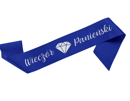 Szarfa satynowa WIECZÓR PANIEŃSKI (różne kolory)