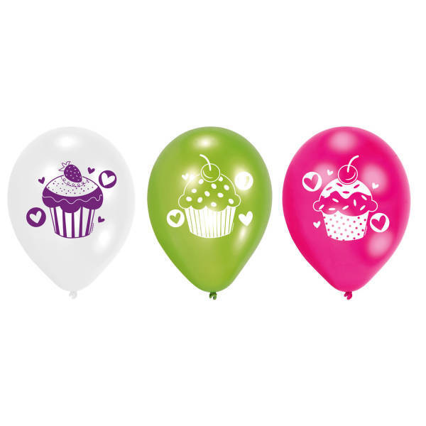 Balony nadruk Babeczki 9 cali 6 szt