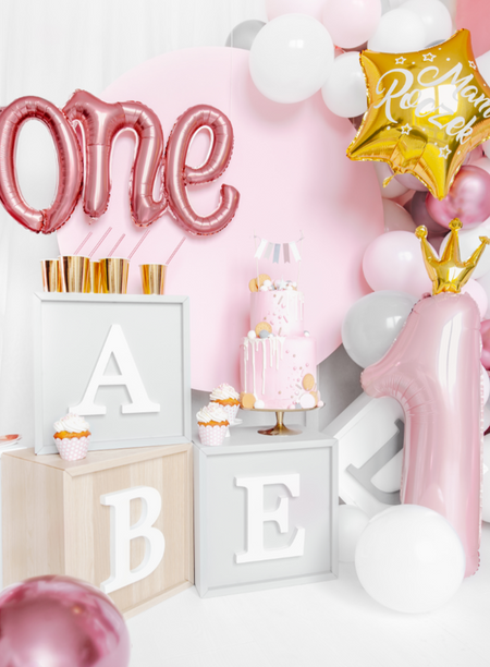 Cyfra z koroną ROCZEK balon foliowy 90 cm