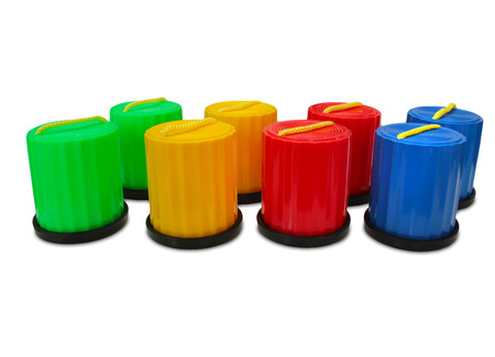 Szczudła dla dzieci kubełkowe CZERWONE