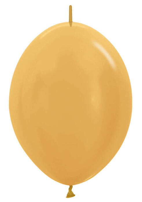 Balony do girland (Link-o-loon) LOL 12 cali Sempertex 50 szt. Metallic Gold