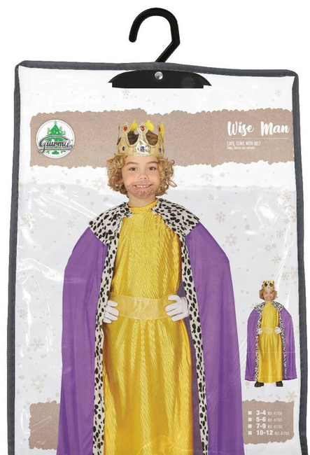 Strój dla dzieci Król Mędrzec Trzech Króli żółto fioletowy