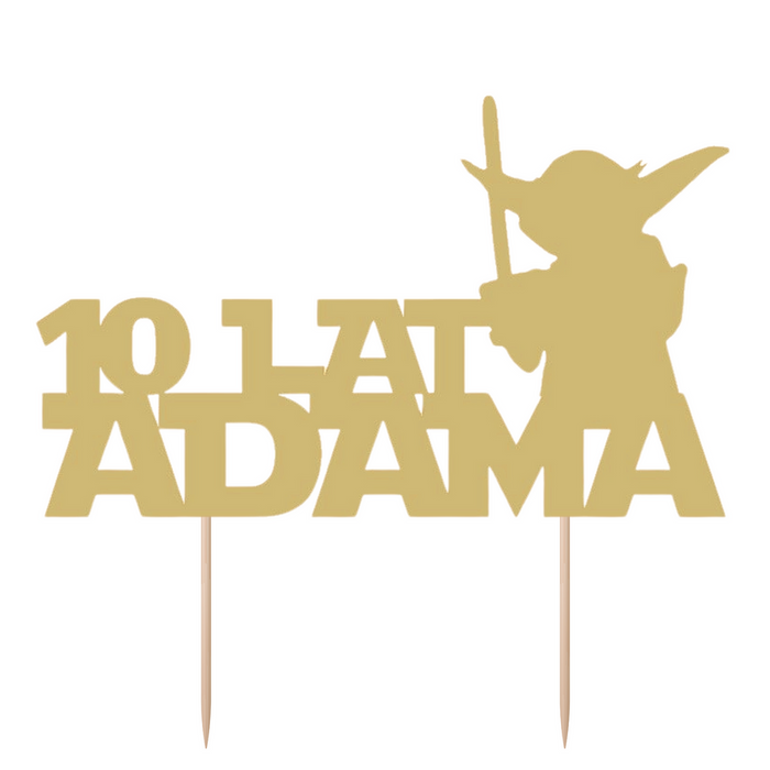 Topper na tort PERSONALIZOWANY Gwiezdne Wojny Yoda